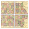 Iowa Map Coaster Set of 4