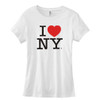 White Fitted I Love NY Tee