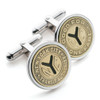 Sterling Silver NYC Subway Cufflinks with Authentic MTA Tokens