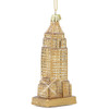 Golden Empire State Building Christmas Ornament Glass