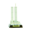 7.25 Inch Twin Towers Statue Replica with Wood Base