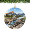 Glacier National Park Christmas Ornament Porcelain