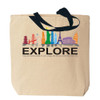 Global Landmarks Explore Canvas Tote Bag