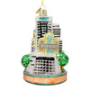 Miami Landmarks Glass Ornament