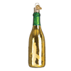 White Wine Bottle Glass Ornament