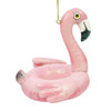 Pink Flamingo Pool Float Christmas Ornament 2.75 Inch