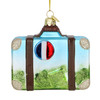 Paris Suitcase Glass Ornament
