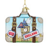 London Suitcase Glass Ornament