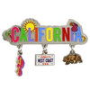 Metal California Magnet 3 Charms