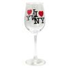 I Love NY Wine Glass