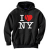 Black I Love NY Sweatshirt Hooded