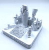Cairo Egypt Skyline 3D Model Landmark Replica Square Matte White 4 1/2 Inches