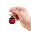 Peace Red Plaid Pocelain Keychain Peace Red Plaid Pocelain Keychain