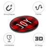 Joy Christmas Red Plaid Pocelain Magnet