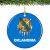 Oklahoma Flag Ornament Porcelain