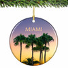 Miami Palm Trees Ornament Porcelain