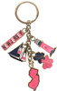 New Jersey State 5 Charm Keychain