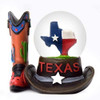 Texas Boot Snow Globe, Cowboy Hat [4 IN]