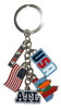 Atlanta 5 Charm Metal Key Chain 2.5in