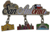 San Antonio Magnet w/ 3 Charms 3in