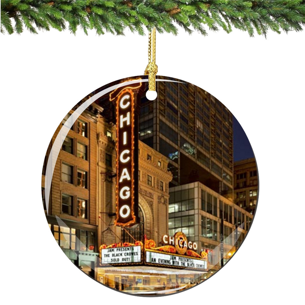 Chicago Porcelain Christmas Ornament - Thumbnail 2