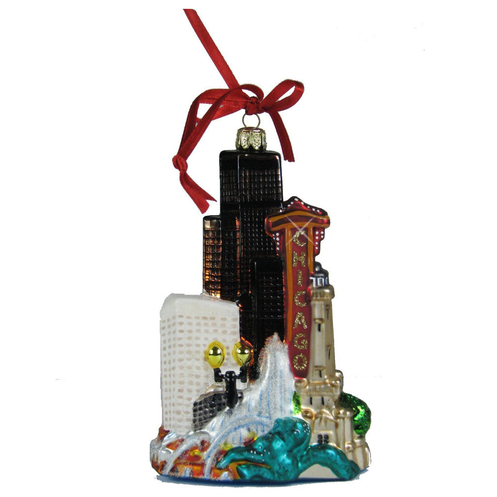 Chicago Cityscape Glass Ornament - Thumbnail 5