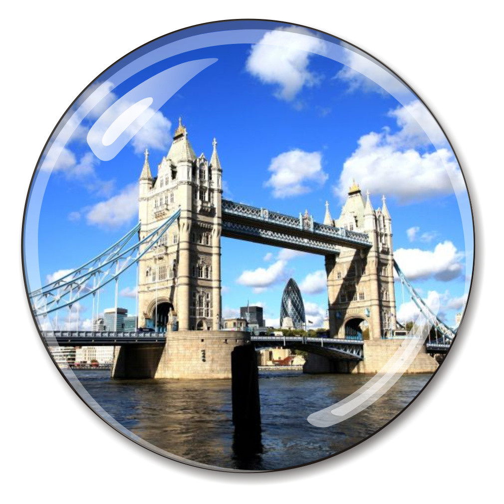 London Tower Bridge Crystal Paperweight