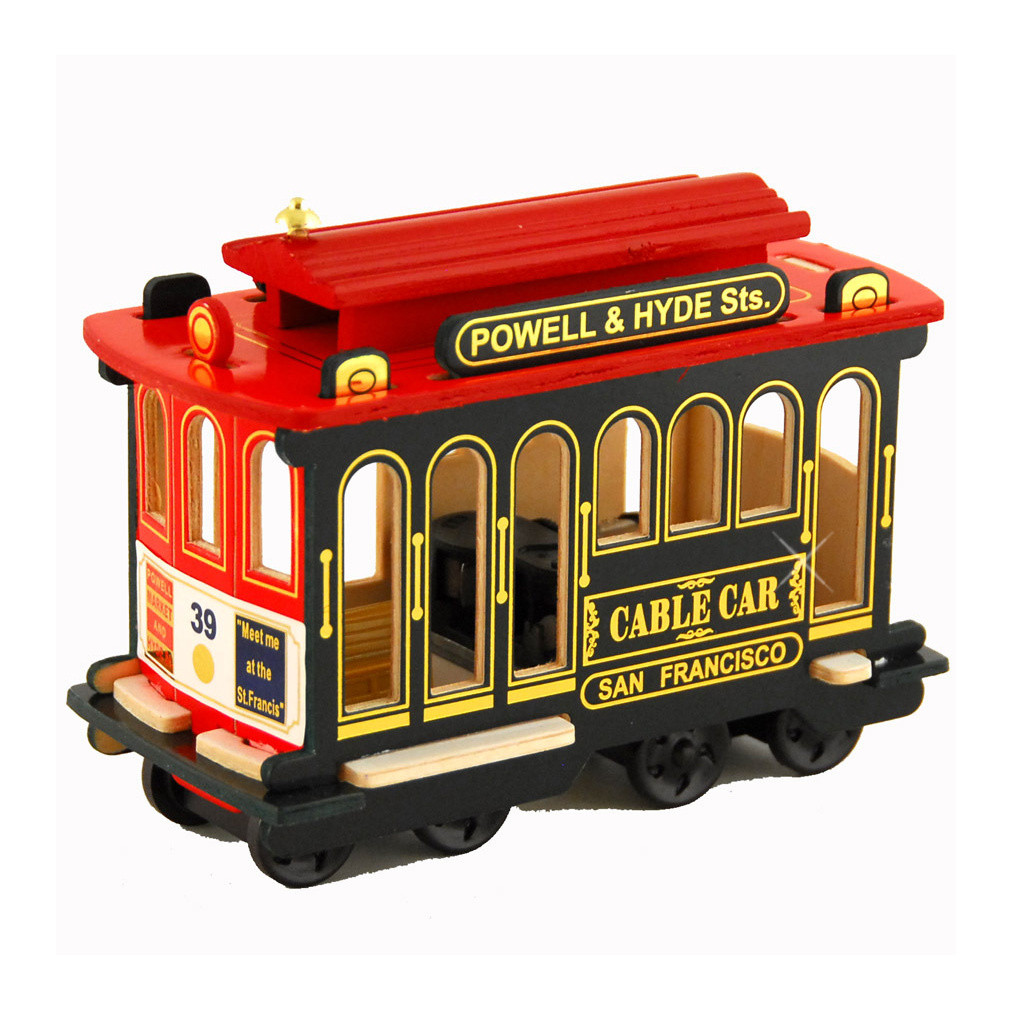 パウエルハイド　サンフランシスコ　トロリーバスケーブルカー　ミュージックボックス Musical San Francisco Cable Car Trolley Replica