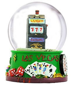 Fun Las Vegas Snow Globe Souvenir 3.5 Inch