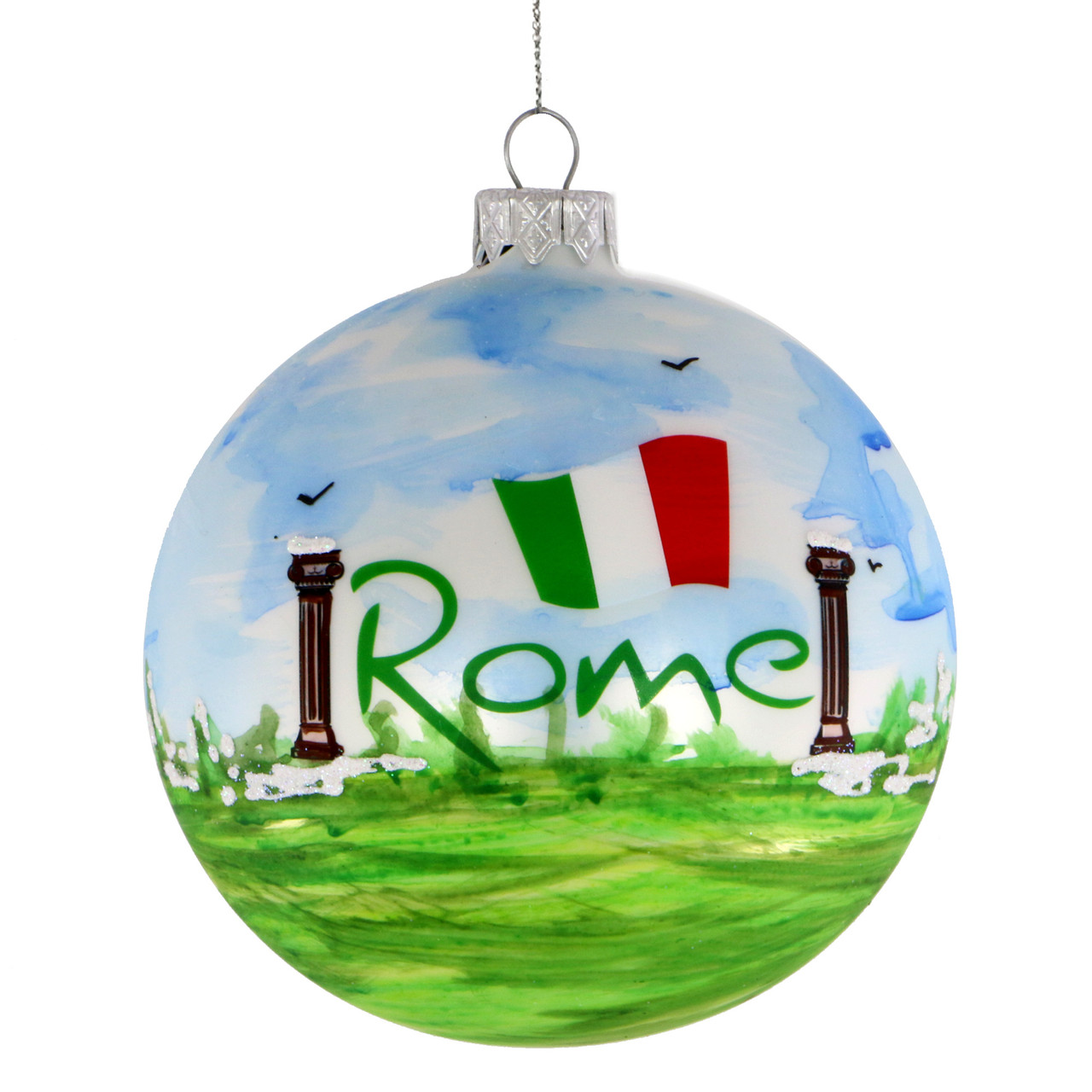 Italy Christmas Ornament - Glass Ball - Thumbnail 2