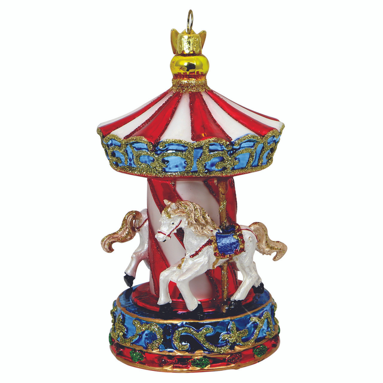 Carousel Christmas Ornament Glass - Thumbnail 4
