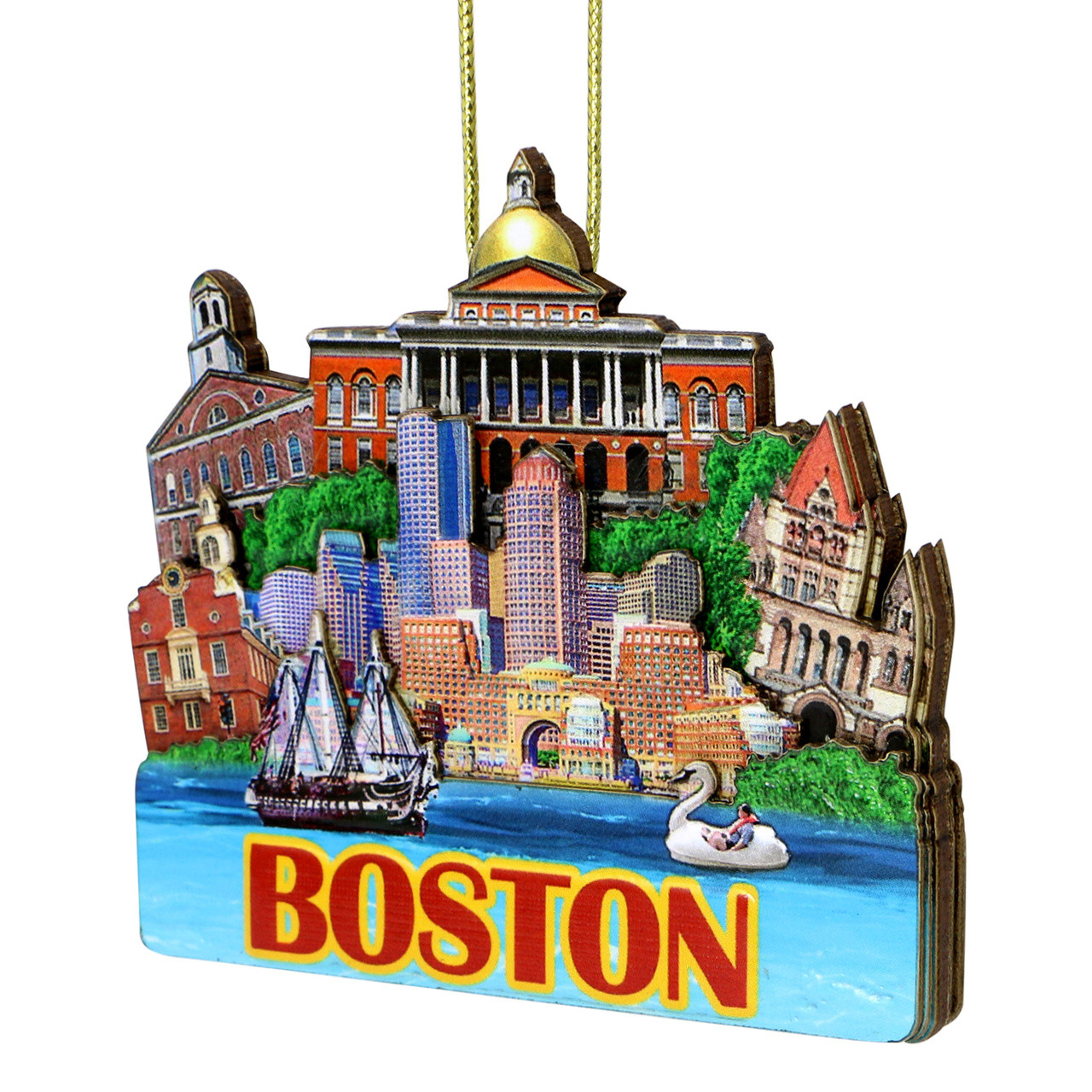 City Skyline Brand Boston Christmas Ornament - Thumbnail 2