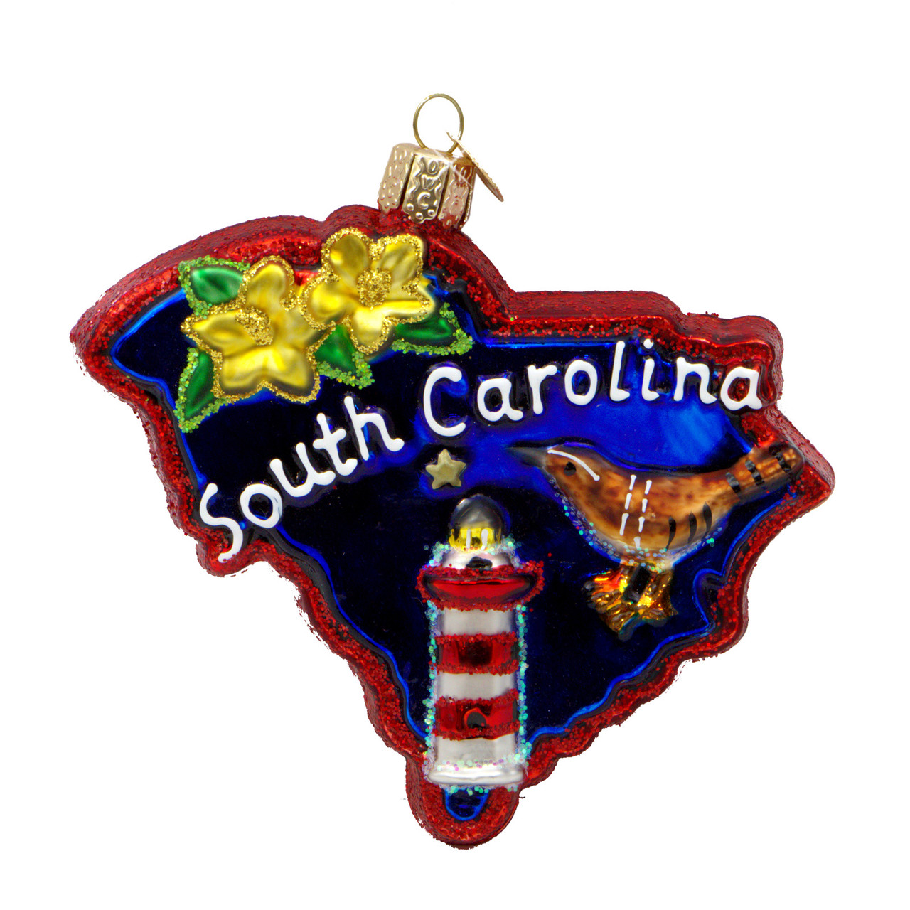 Glass South Carolina Christmas Ornament - Thumbnail 2