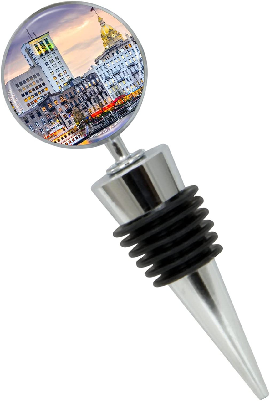 Savannah Georgia Wine Bottle Stopper in Gift Box - Thumbnail 2