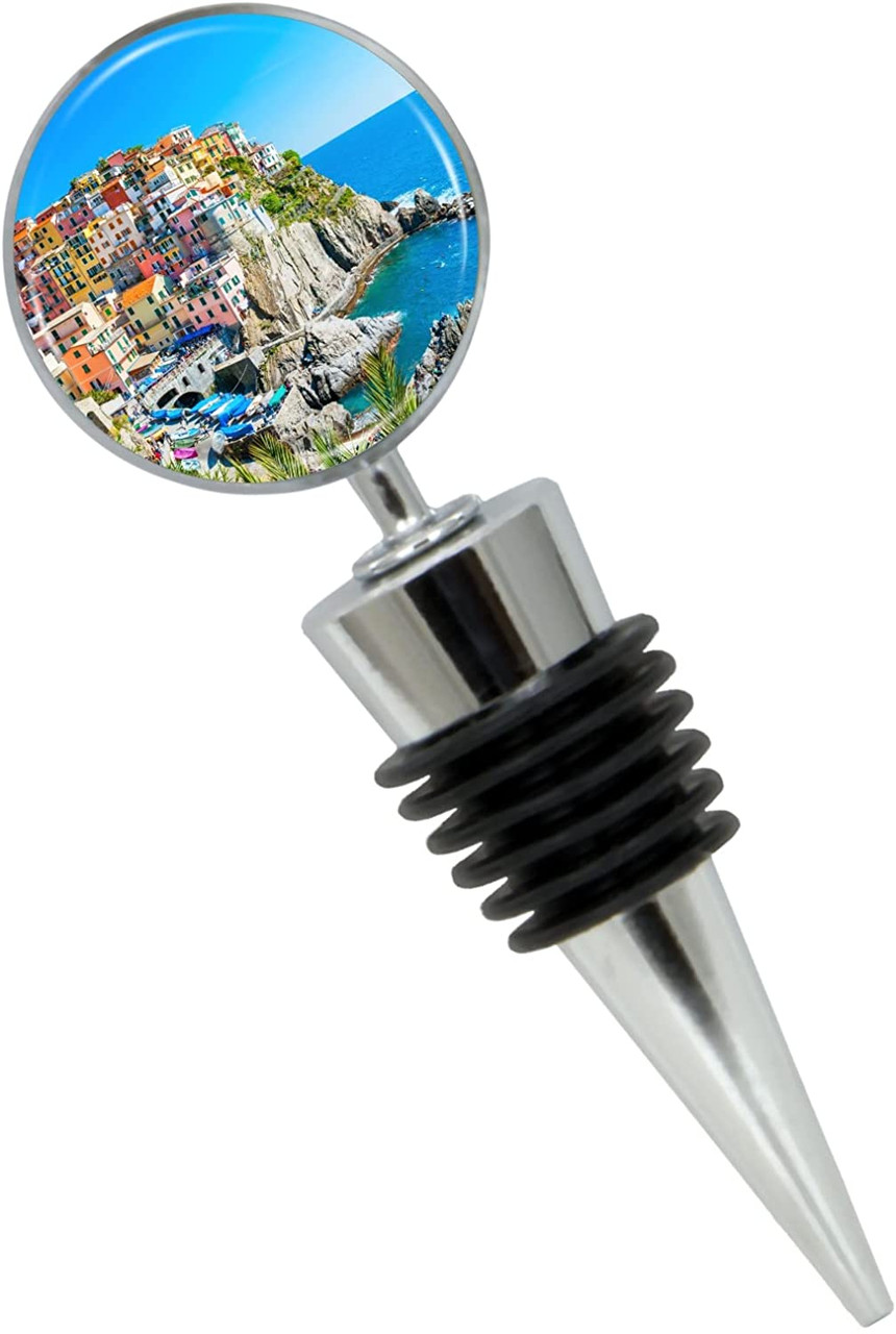 Cinque Terre Italy Wine Bottle Stopper in Gift Box - Thumbnail 4