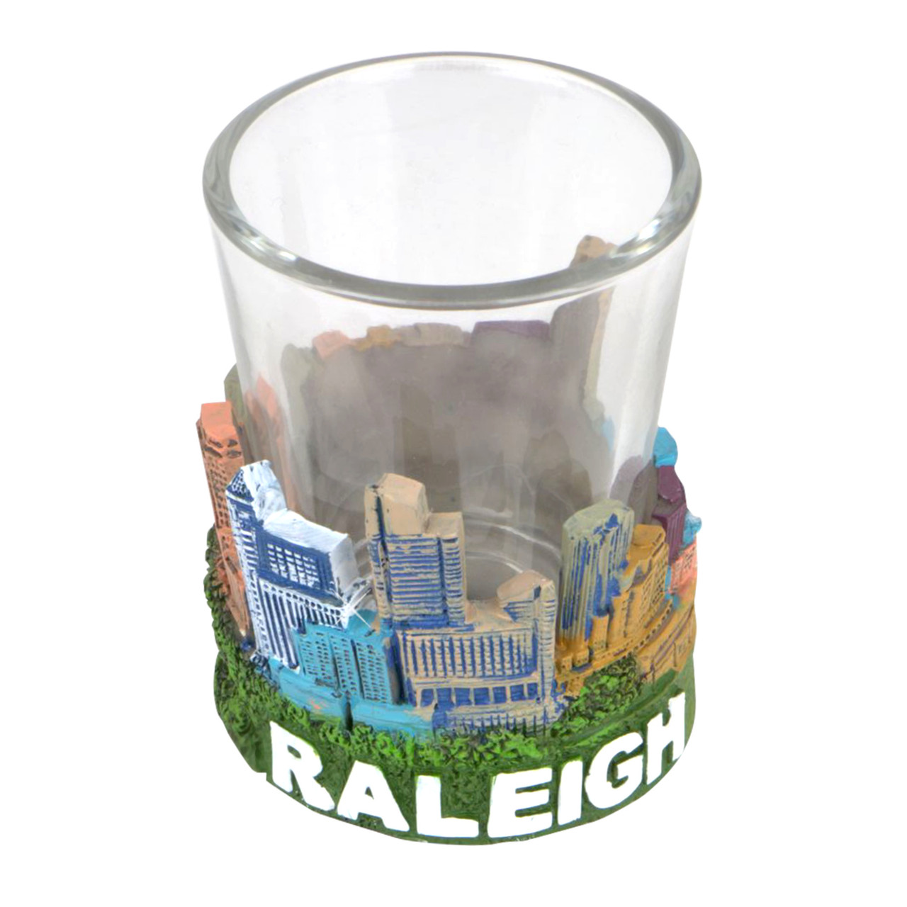 World By Shotglass North Carolina State Mappa e luoghi di interesse Collage Magnet FMC
