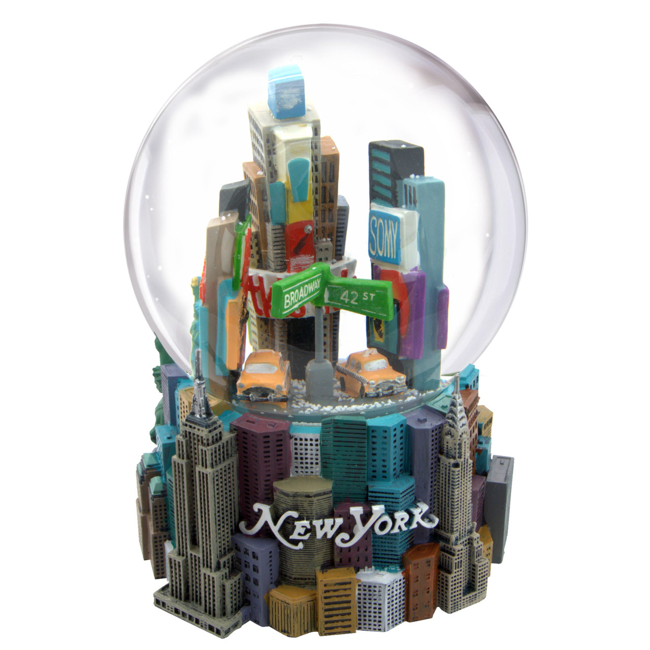 Musical Times Square Snow Globe 5.5in