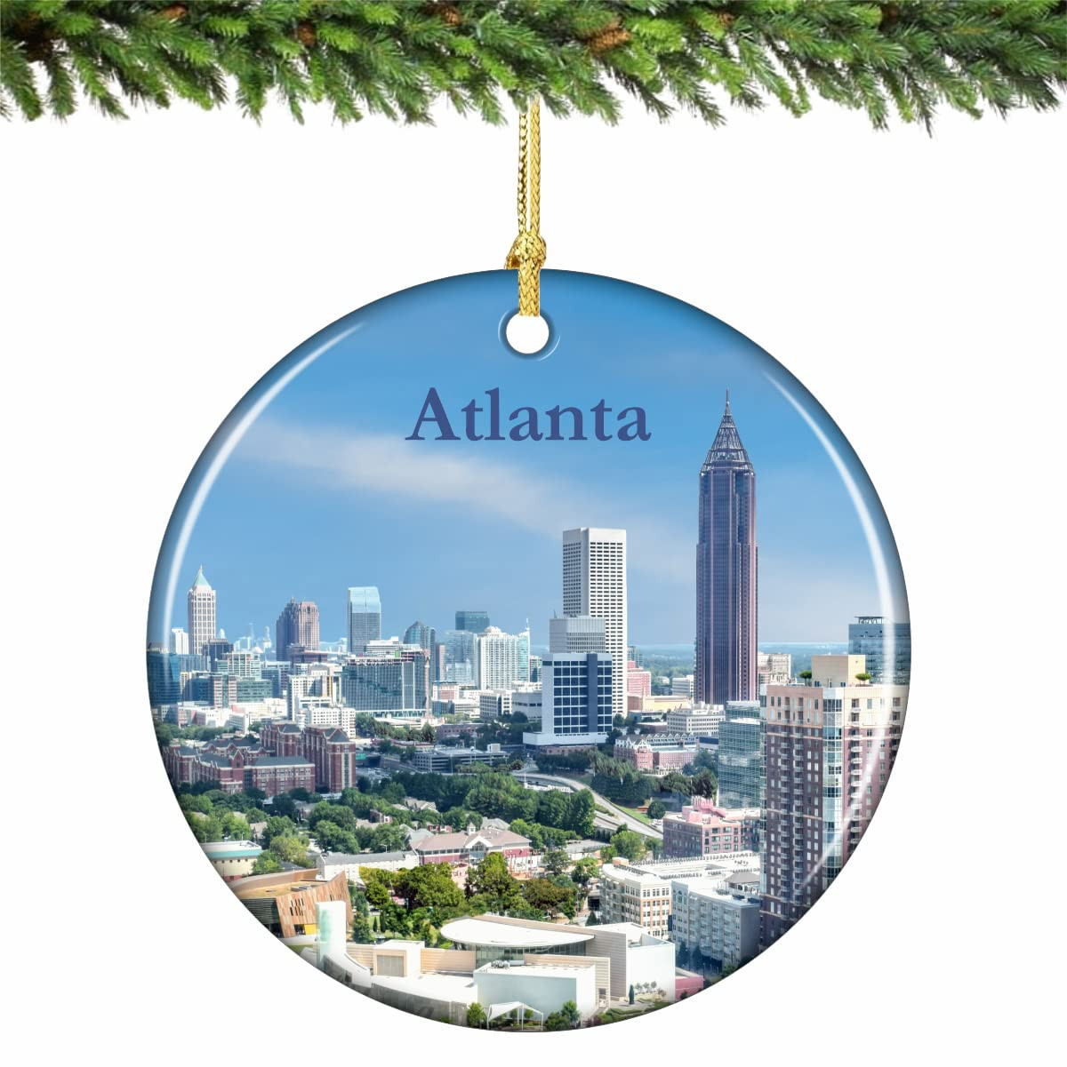 City Skyline Brand Atlanta Skyline Ornament