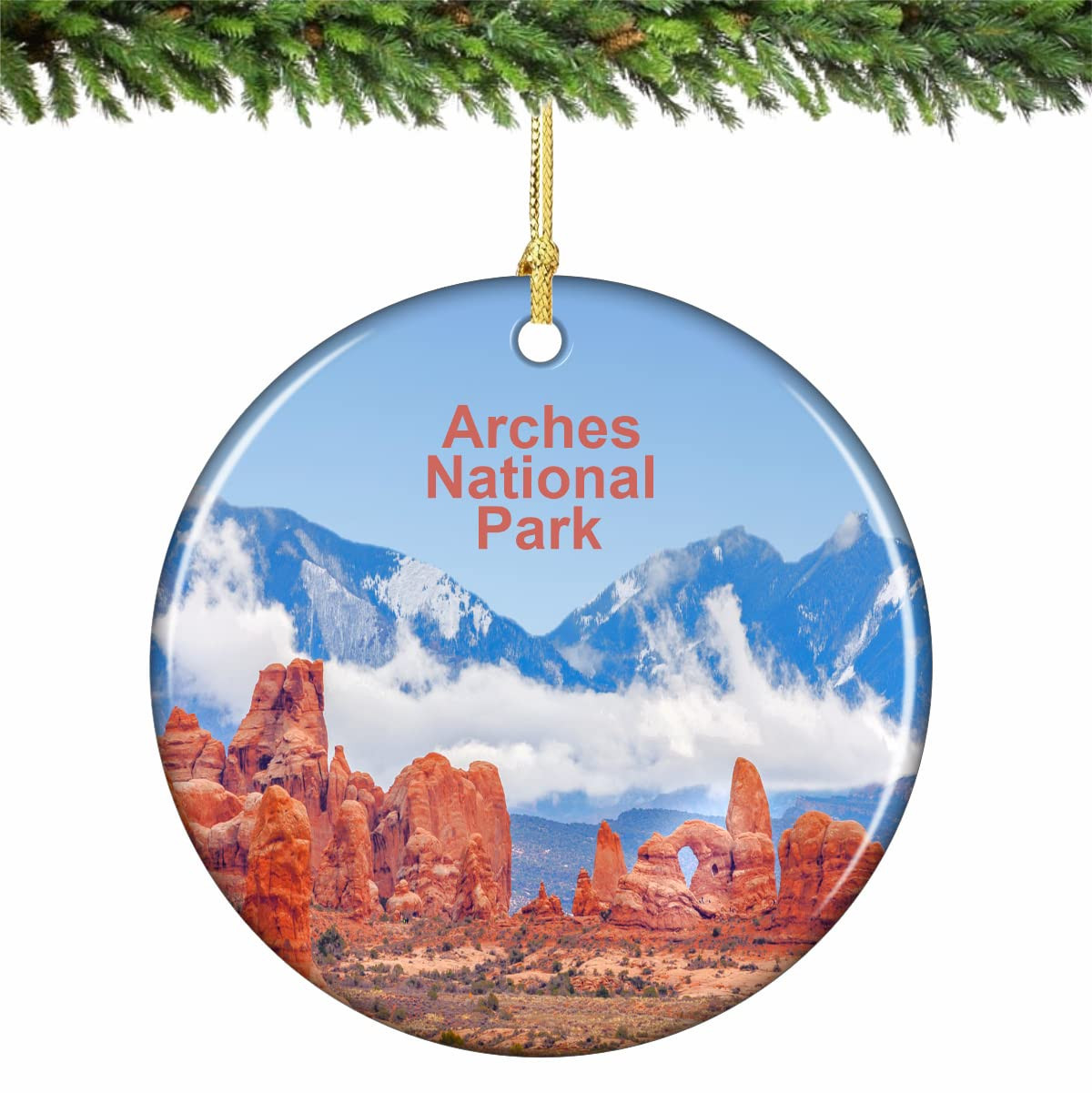 Arches Park Ornament Porcelain - Thumbnail 2