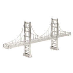 Golden Gate Bridge Wire Model and Statue