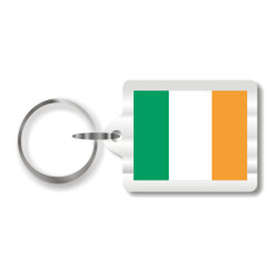 Irish Flag Plastic Key Chain
