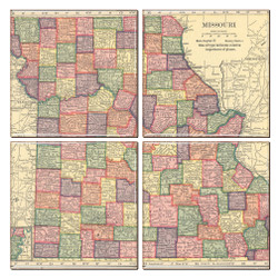 Missouri Map Coaster Set of 4