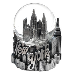 Mini Silver NYC Snow Globe 2.5 Inches Tall