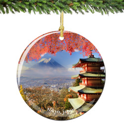 Tokyo Japan Christmas Ornament Porcelain