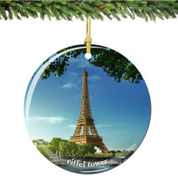 Eiffel Tower Christmas Ornament