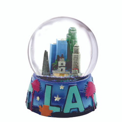 Los Angeles Skyline Snow Globe 3.5 Inches