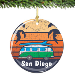 San Diego Christmas Ornament