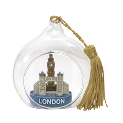 London Christmas Ornament Glass Ball