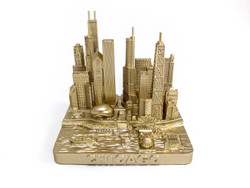 Tokyo Japan City Rose Gold Skyline Landmark 3D Model 4 1/2 inches
