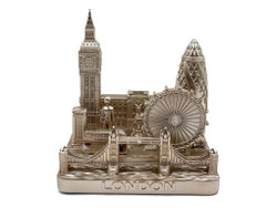 London City Skyline 3D Model Landmark Replica Square Rose Gold 4 ½ Inches